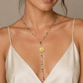 Crystal & Zircon Pendant Necklace – Yellow - ELLY