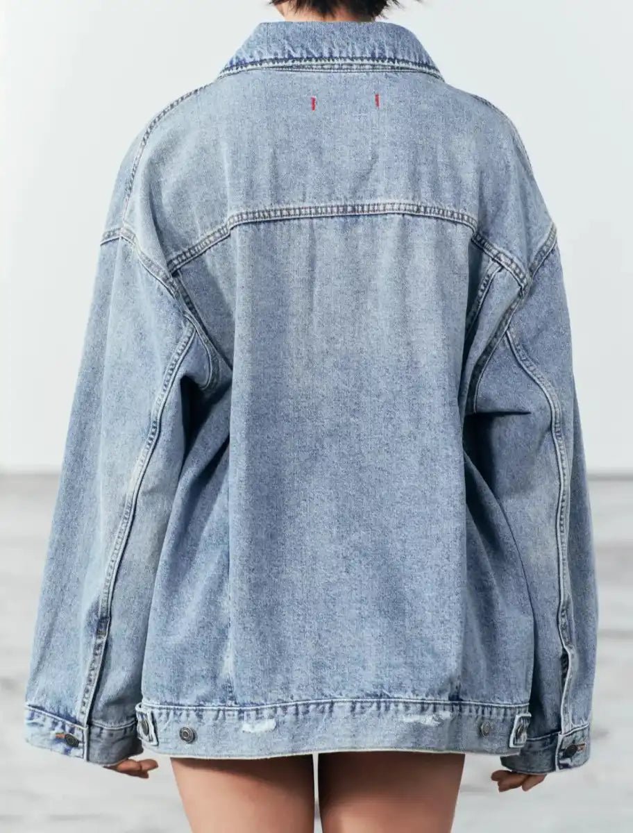 Denim Luxe Oversized Jacket - ELLY