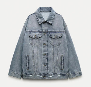 Denim Luxe Oversized Jacket - ELLY