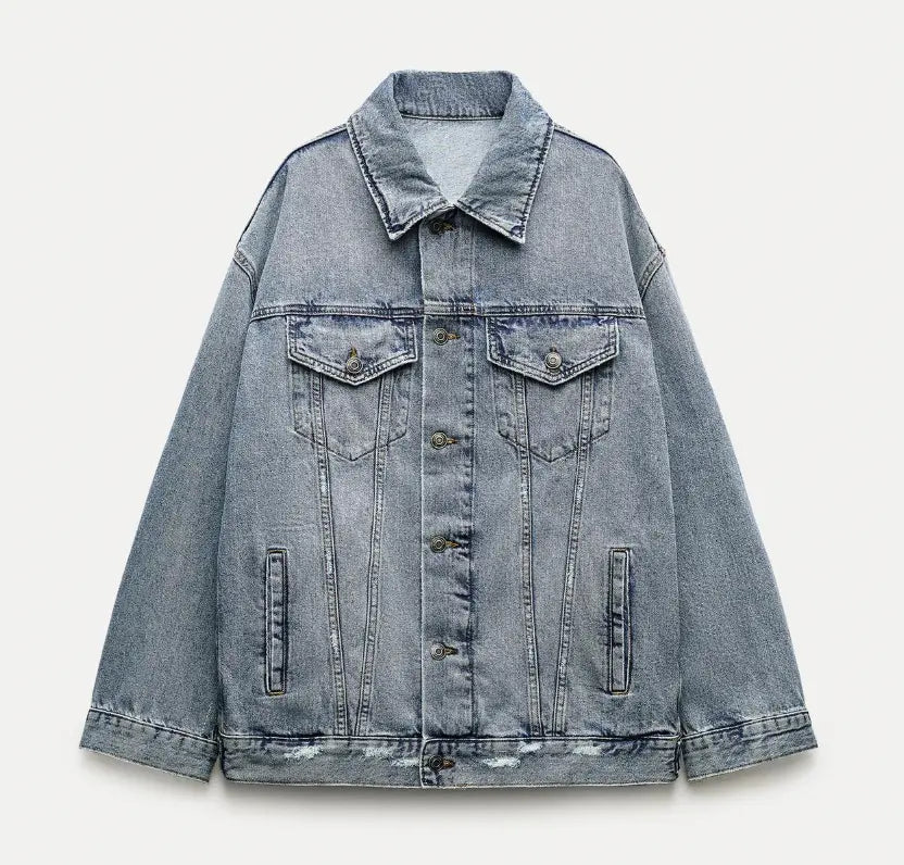 Denim Luxe Oversized Jacket - ELLY