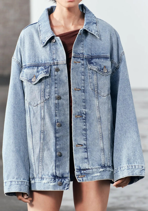 Denim Luxe Oversized Jacket - ELLY