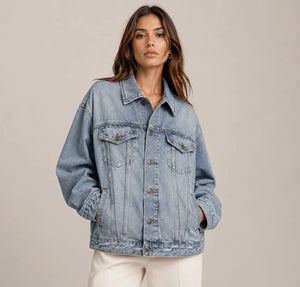 Denim Luxe Oversized Jacket - ELLY