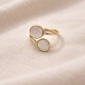 Double Stone Ring – Gold Plated - ELLY