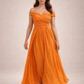 Draped Orange Dress – ELLY - ELLY