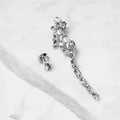 Earcuff Crystal Line Argento - ELLY