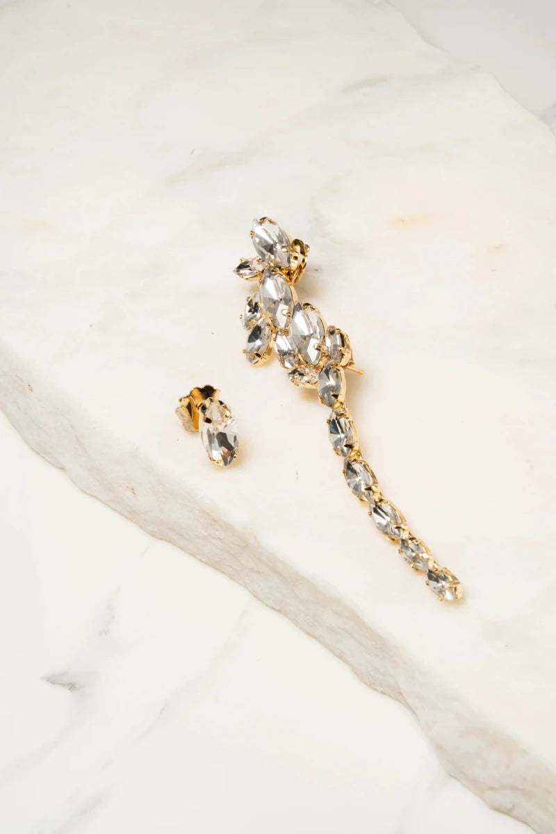 Earcuff Crystal Line Oro - ELLY