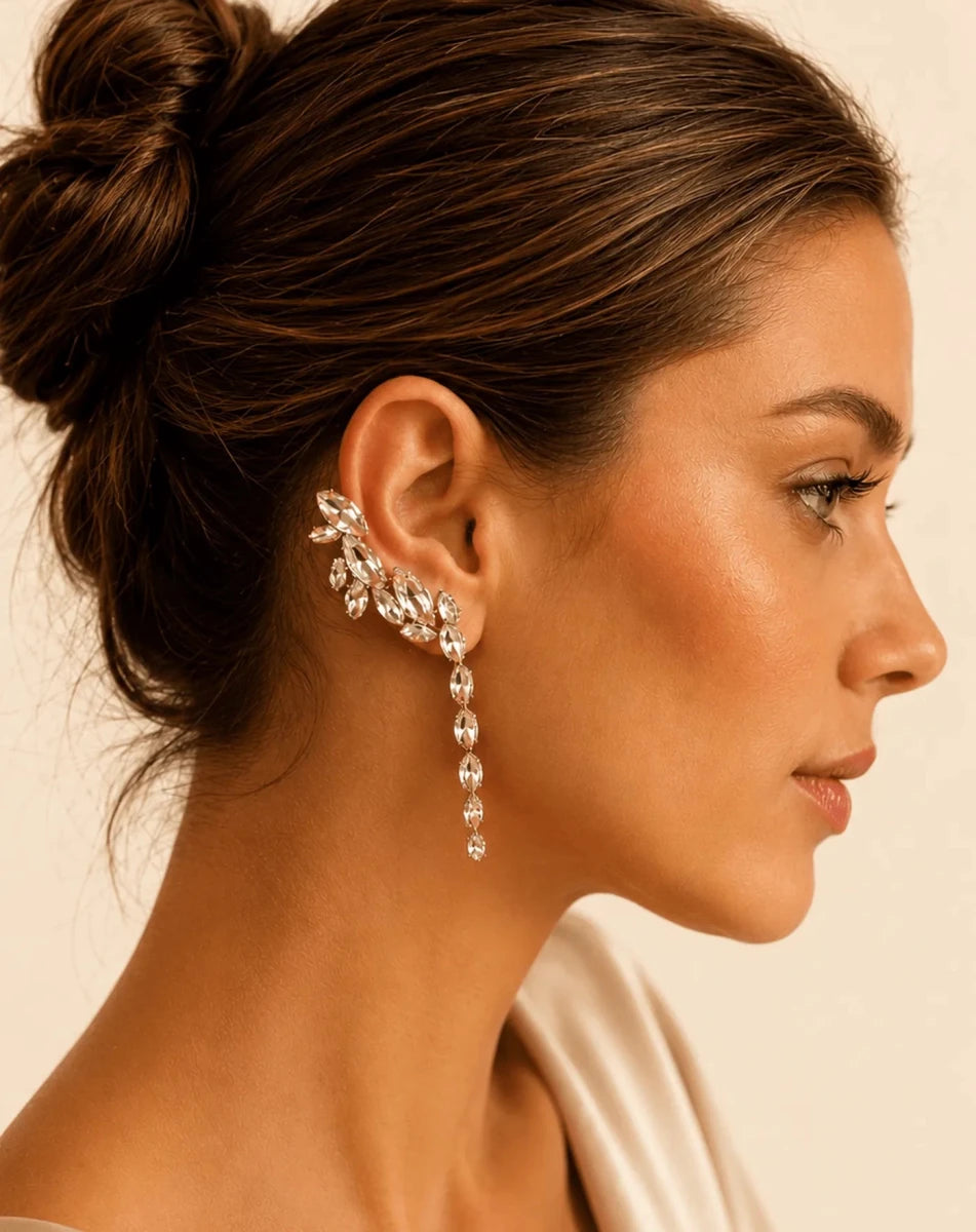 Earcuff Crystal Line Oro - ELLY