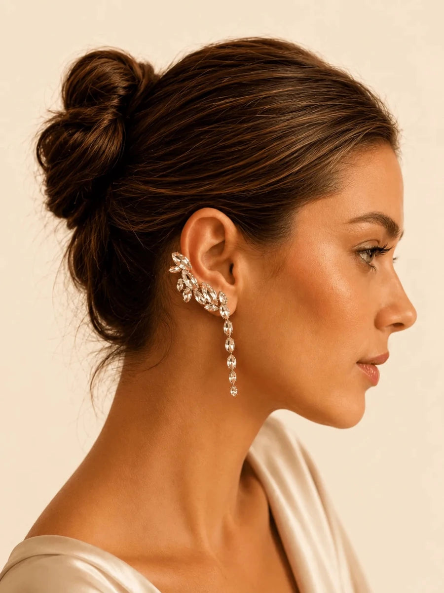 Earcuff Crystal Line Oro - ELLY