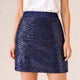 Elegance in Motion Skirt - Paillettes Navy Blu - ELLY
