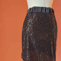 Elegance in Motion Skirt - Paillettes Nero - ELLY