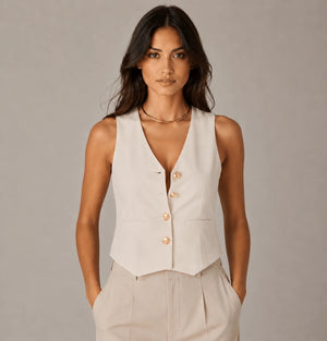 Eleganza Panna Sleeveless Vest - ELLY