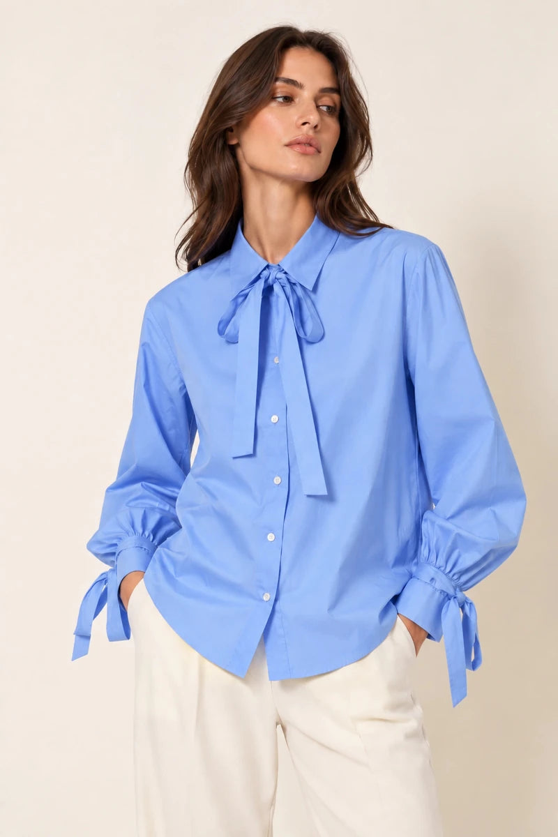 Elsa Blouse in Celeste - ELLY