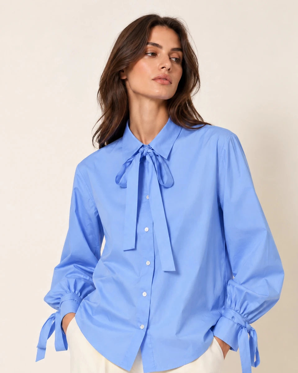 Elsa Blouse in Celeste - ELLY