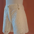 Eyelet Embroidered Shorts – Bianco - ELLY