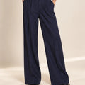 Fiorella Trousers in Gessato Blu - ELLY