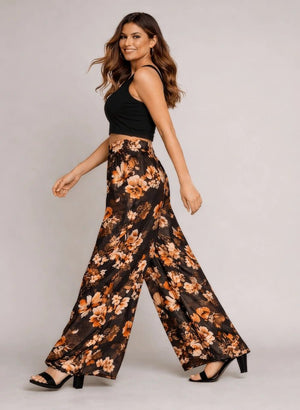 Floral Wide - Leg Trousers – ELLY - ELLY