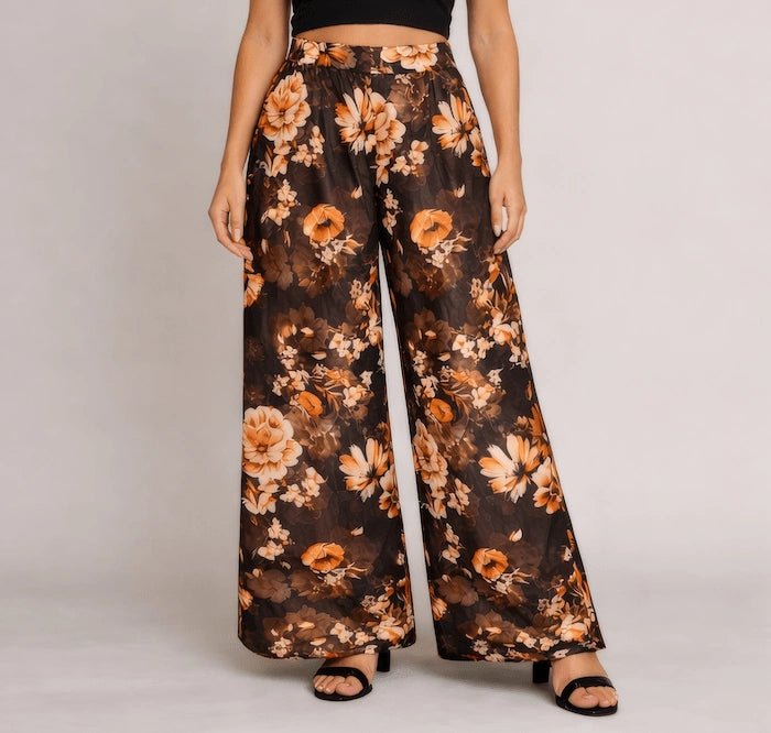 Floral Wide - Leg Trousers – ELLY - ELLY