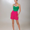 Fuchsia Linen Shorts - ELLY