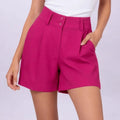 Fuchsia Pink Tailored Shorts - ELLY