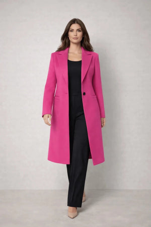 Fucsia Long Coat - ELLY