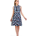 Geometric Flannel Dream Midi Dress - ELLY