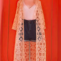 Geometric Lace Kimono - ELLY