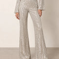 Glamorous Shine Pants - Silver Paillettes - ELLY