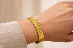 Gold color rhodium coated brass bracelet  - ELLY