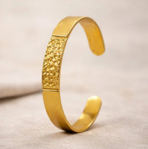 Gold color rhodium coated brass bracelet  - ELLY