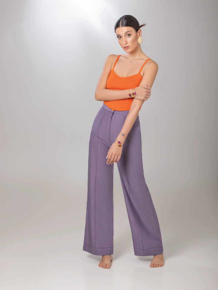 Grey Lilac Pants - ELLY