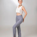 Grey Linen Pants - ELLY