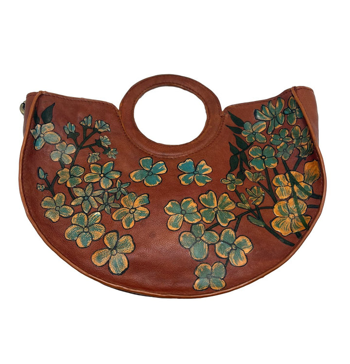 Handmade Brown Tan Leather Bag - ELLY