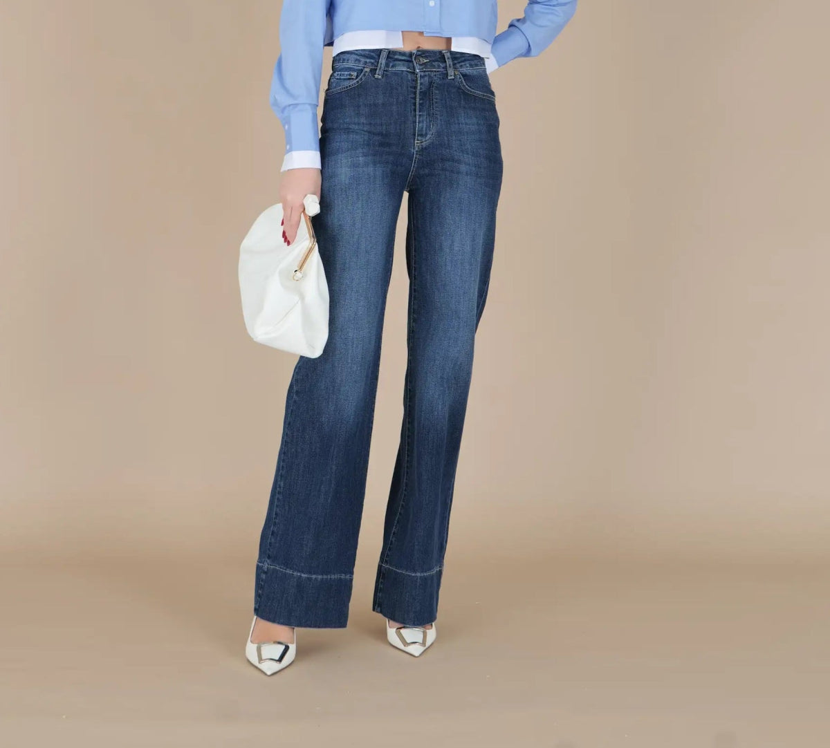 Italian High - Rise Flared Denim Jeans - ELLY