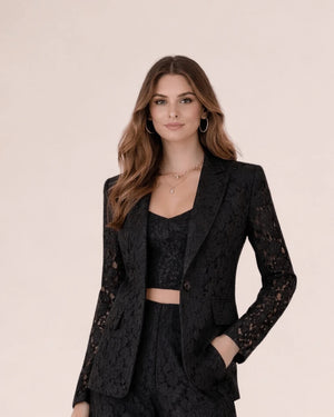 Lace Blazer – NERO - ELLY