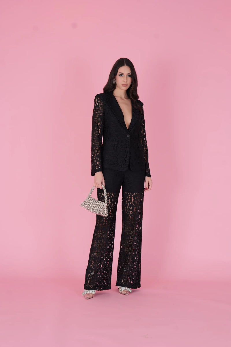 Lace Blazer – NERO - ELLY
