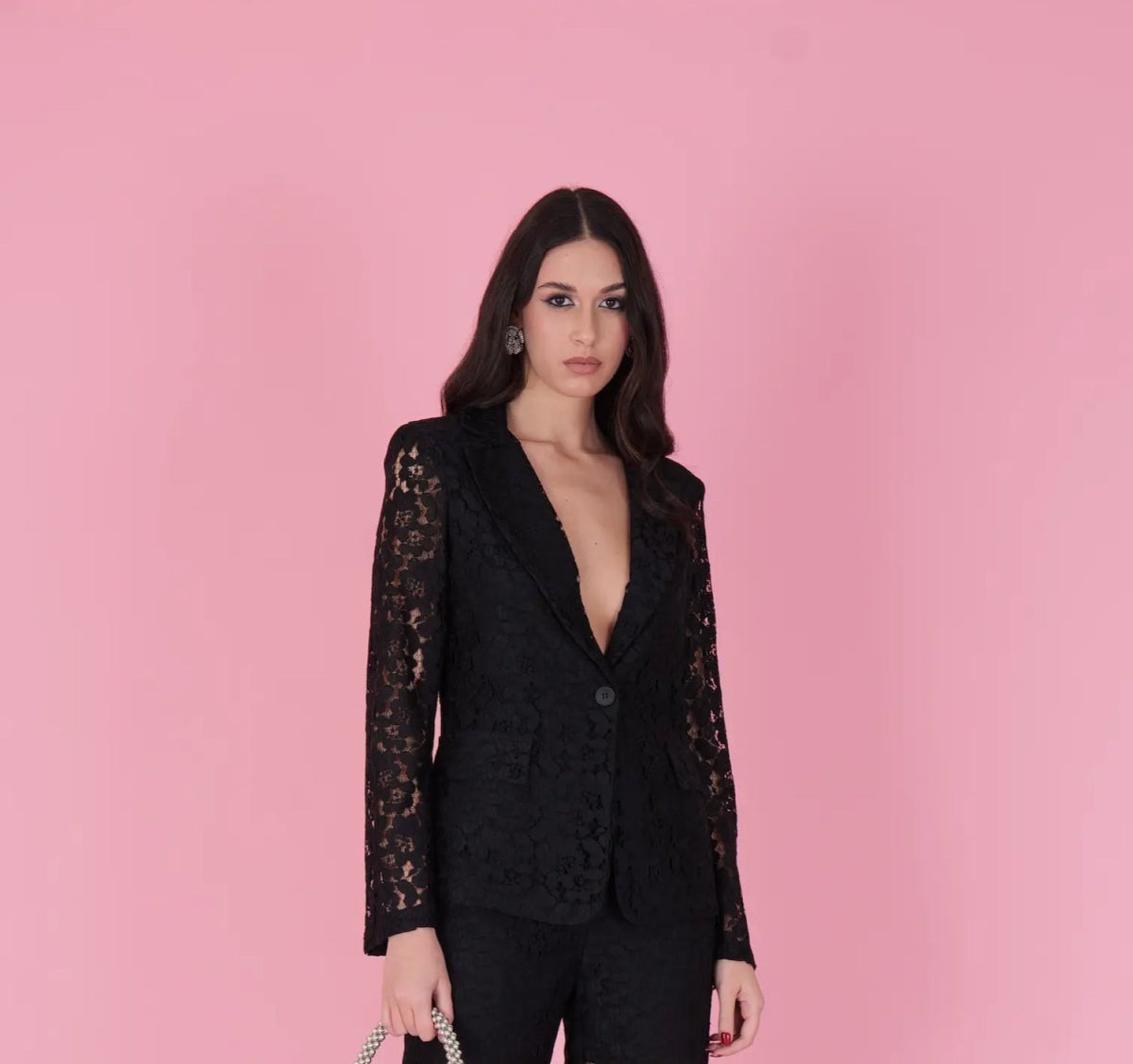 Lace Blazer – NERO - ELLY