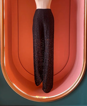 Lace Wide - Leg Pants – Nero - ELLY