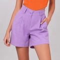Lavender Tailored Shorts - ELLY