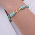 Light Blue Nacre Link Bracelet - ELLY