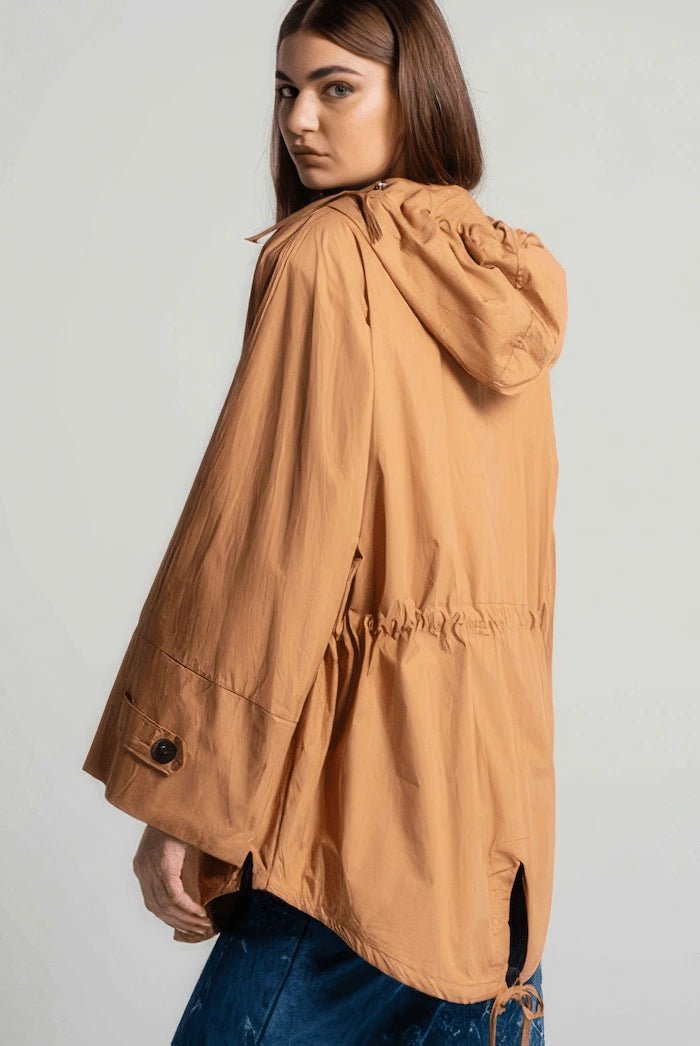 Lightweight Hooded Parka – Caramello - ELLY