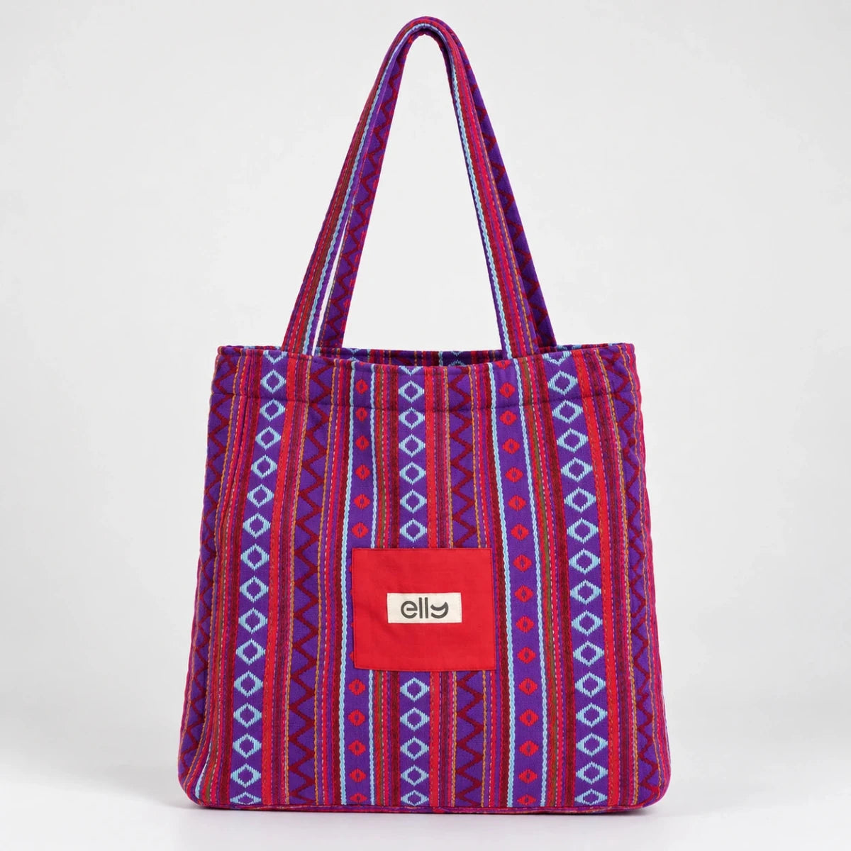 Limited Edition Multicolor Jacquard Small Tote Bag - ELLY
