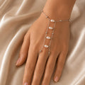 Luna Pearl Chain Bracelet – Silver Tone - ELLY