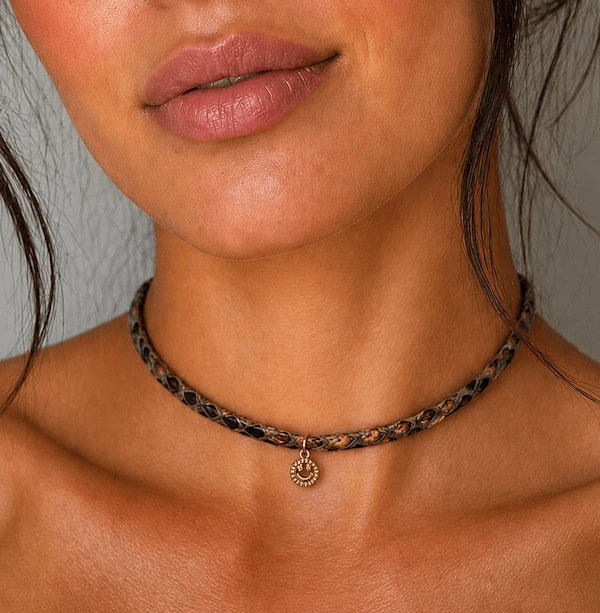 Luna Silk Braided Choker - ELLY
