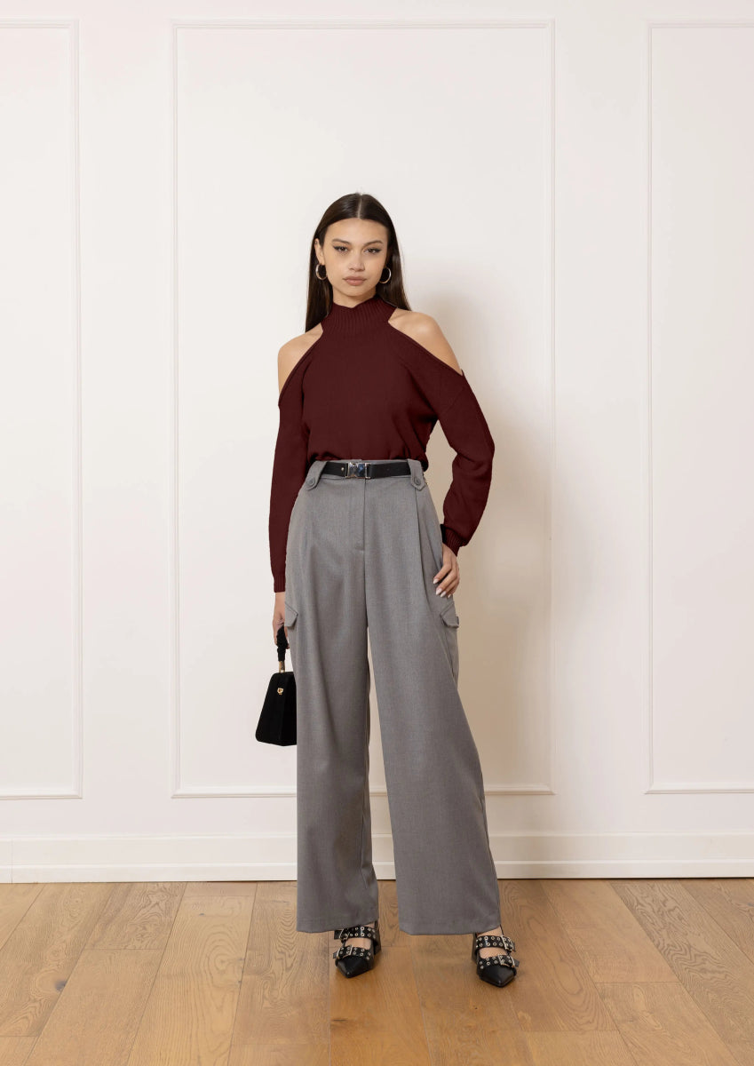 Maglia Fiordaliso in Bordeaux - ELLY