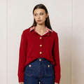 Mariana Cardigan in Rosso - ELLY