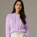 Mauve Short Knit Sweater - ELLY