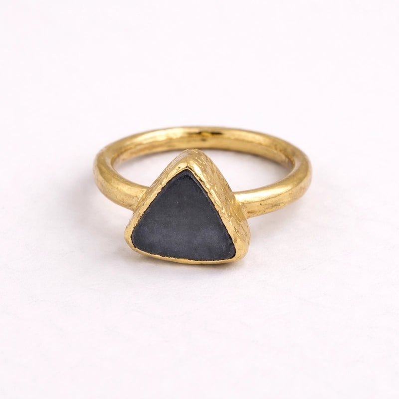 Midnight Agate Statement Ring - ELLY