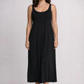 Nero Draped Back Maxi Dress - ELLY