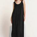 Nero Draped Back Maxi Dress - ELLY