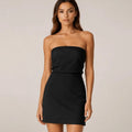 Nero Minimal Strapless Mini Dress - ELLY